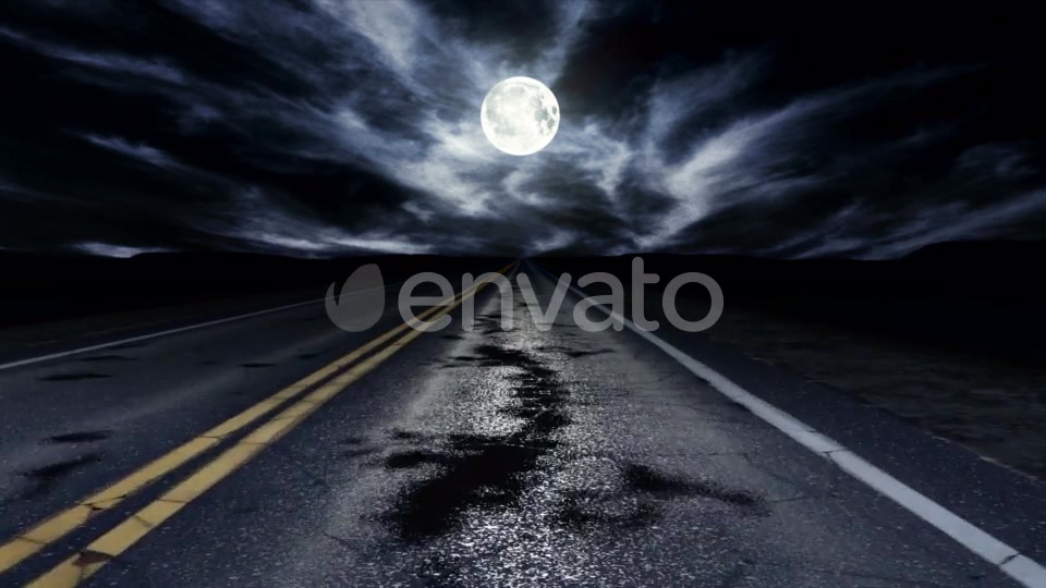 Driving Down a Night Road Loop Videohive 22487501 Motion Graphics Image 3