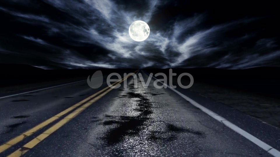 Driving Down a Night Road Loop Videohive 22487501 Motion Graphics Image 7