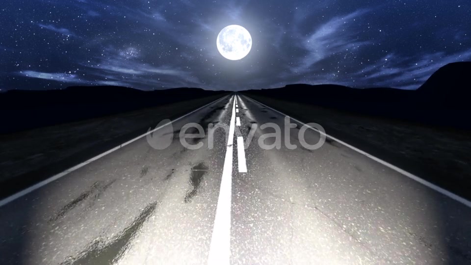 Driving Down Mountain Night Road Loop Videohive 22497486 Motion Graphics Image 3