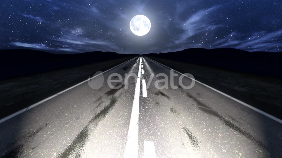 Driving Down Mountain Night Road Loop Videohive 22497486 Motion Graphics Image 4