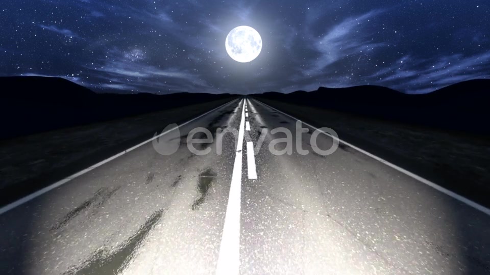 Driving Down Mountain Night Road Loop Videohive 22497486 Motion Graphics Image 7