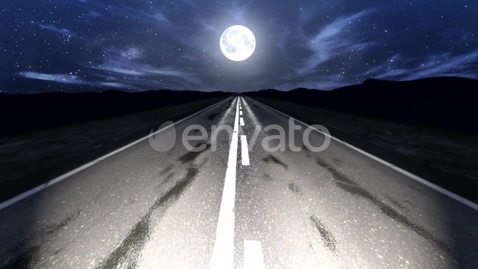 Driving Down Mountain Night Road Loop Videohive 22497486 Motion Graphics Image 8