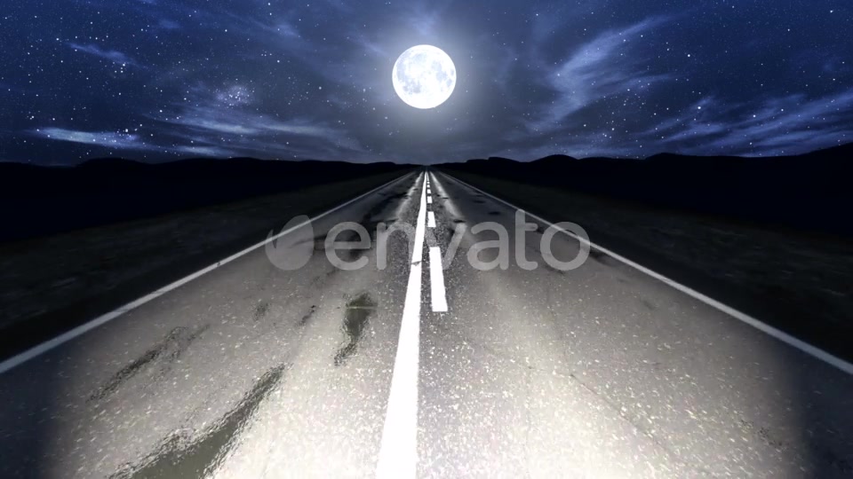 Driving Down Mountain Night Road Loop Videohive 22497486 Motion Graphics Image 9