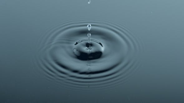 Drop Of Water Rippling The Surface  - Download Videohive 13620975