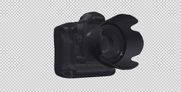 DSLR Camera 3D Black Rotation Loop - Download 20436415 Videohive