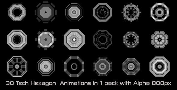 Dynamic Hexagon Elements Pack - Download Videohive 8103172