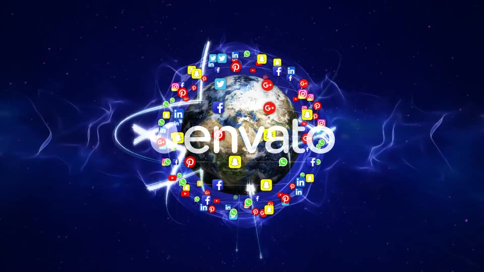 Earth and Social Media Logos Videohive 22070288 Motion Graphics Image 11