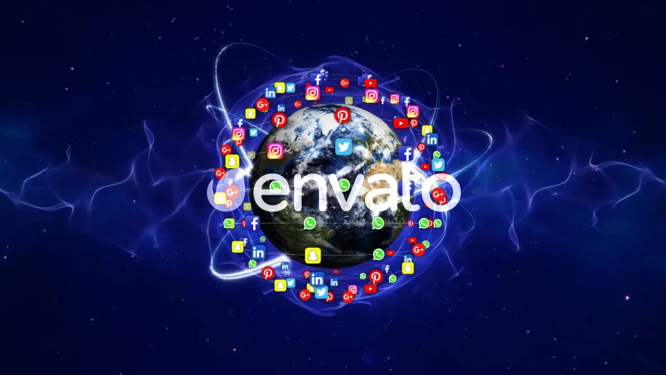 Earth and Social Media Logos Videohive 22070288 Motion Graphics Image 7
