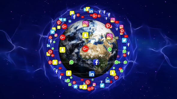 Earth and Social Media Logos - Download 22070288 Videohive
