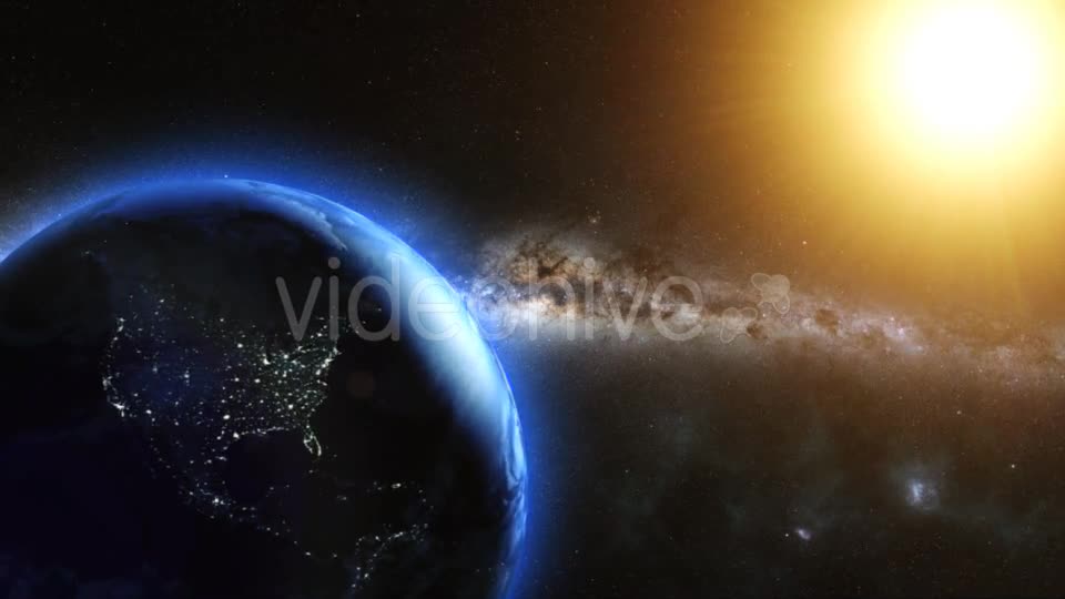 Earth And Sun From Space Orbit Videohive 13560521 Motion Graphics Image 1