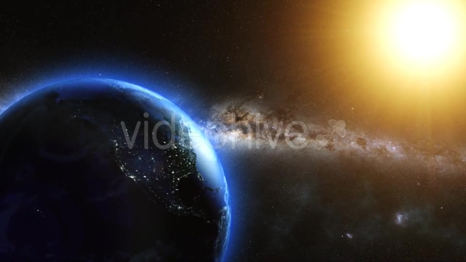 Earth And Sun From Space Orbit Videohive 13560521 Motion Graphics Image 2