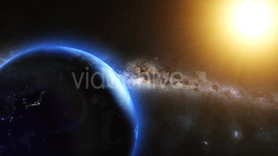 Earth And Sun From Space Orbit Videohive 13560521 Motion Graphics Image 4