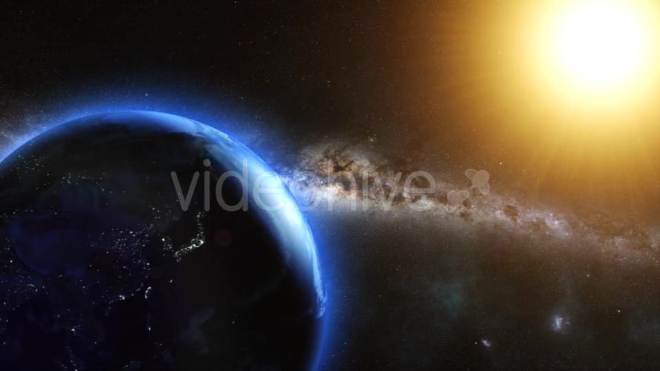 Earth And Sun From Space Orbit Videohive 13560521 Motion Graphics Image 5