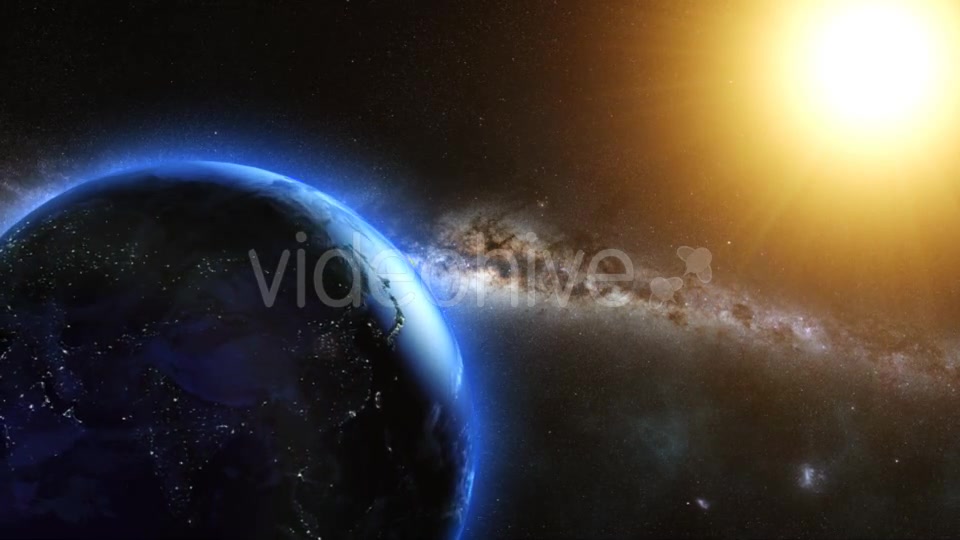 Earth And Sun From Space Orbit Videohive 13560521 Motion Graphics Image 6