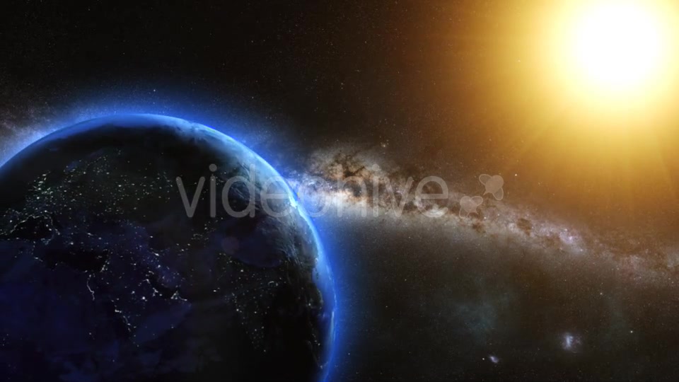 Earth And Sun From Space Orbit Videohive 13560521 Motion Graphics Image 7