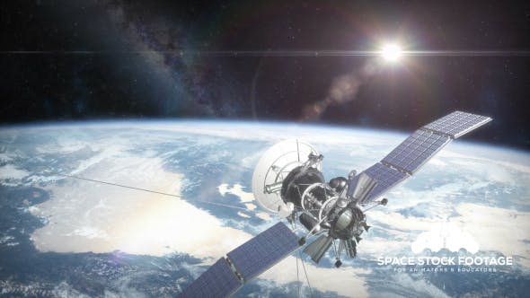 Earth Orbit With Satellite 2 - Download Videohive 14405695