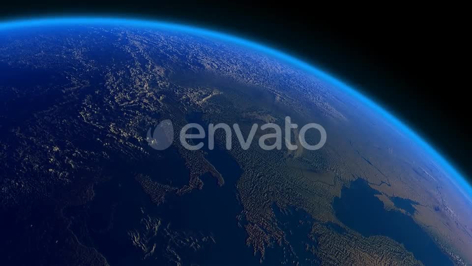 Earth Realistic Clouds Europe Videohive 22471199 Motion Graphics Image 1