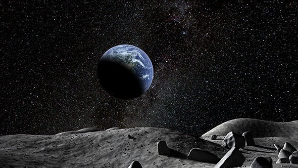 Earth Seen From The Moon - Download 13006626 Videohive