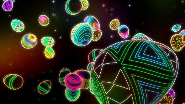 Easter Eggs Neon - Download 21543695 Videohive