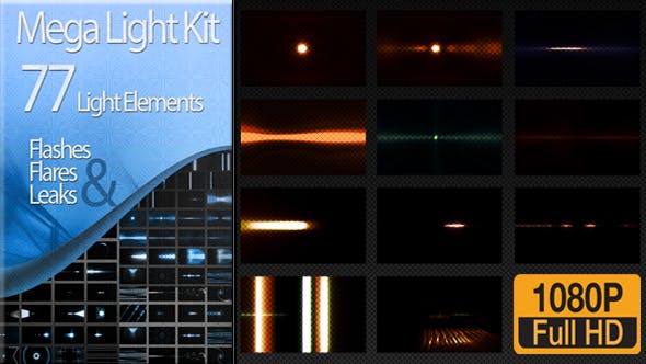 Editors Mega Light Kit 77 Light Elements - 14081344 Download Videohive
