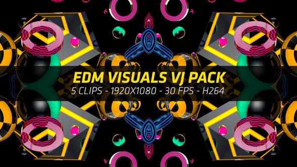 EDM Music Visuals VJ Pack 4 - Videohive Download 22462140