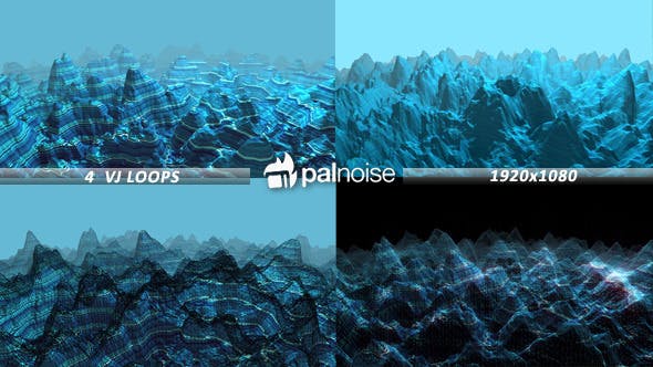 Electric Blue Mountains VJ (4 Pack) - 8029002 Videohive Download
