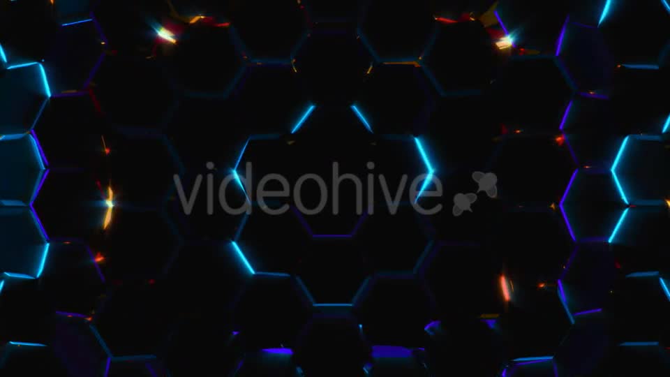 Electric Hexagons Field Videohive 19230723 Motion Graphics Image 1