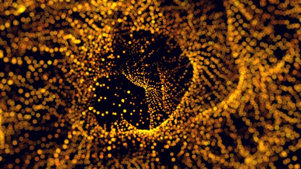 Elegant Golden Particles Moving - 18404484 Videohive Download