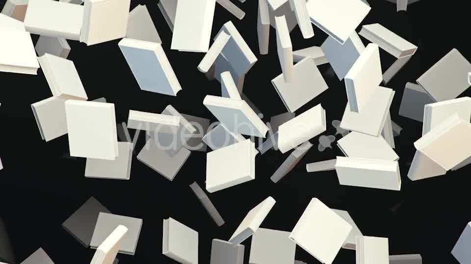 Endless Rain of Blank Books on a Dark Background Videohive 20299434 Motion Graphics Image 10