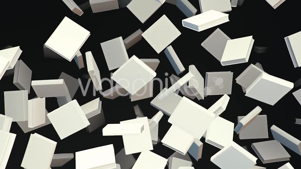 Endless Rain of Blank Books on a Dark Background Videohive 20299434 Motion Graphics Image 3