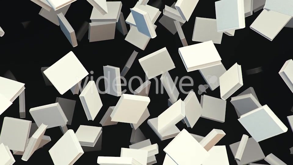 Endless Rain of Blank Books on a Dark Background Videohive 20299434 Motion Graphics Image 5