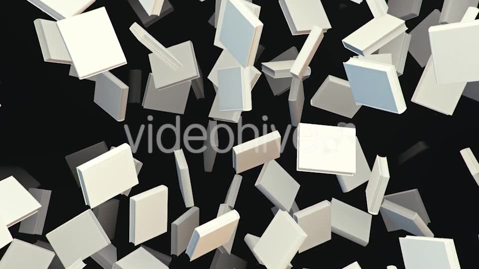Endless Rain of Blank Books on a Dark Background Videohive 20299434 Motion Graphics Image 7