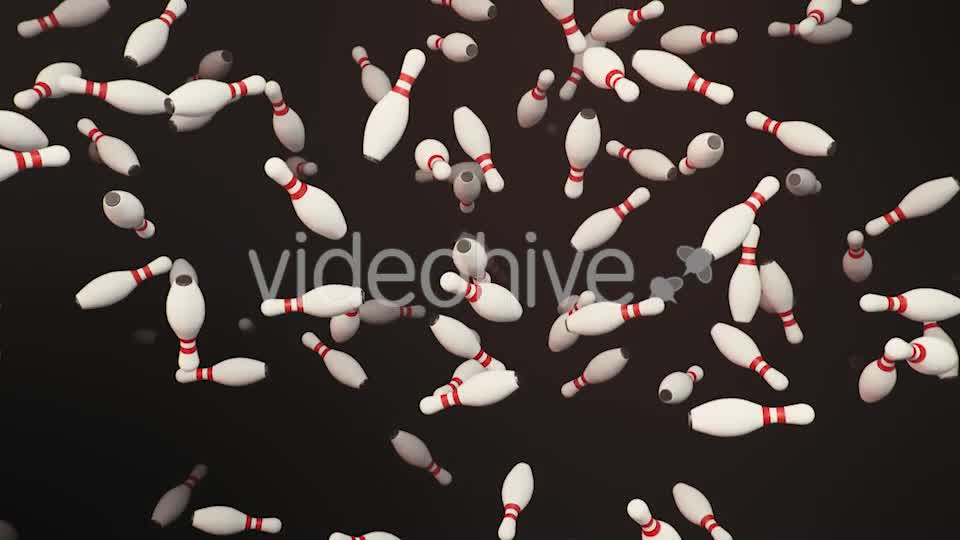 Endless Rain of Bowling Pins on a Dark Background Videohive 20299453 Motion Graphics Image 11