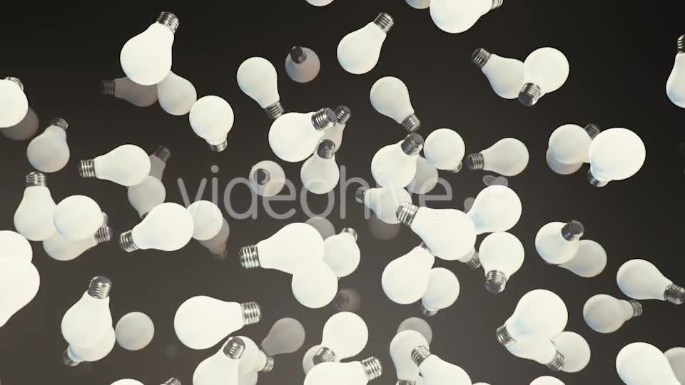 Endless Rain of Lighbulbs on a Dark Background Videohive 20299562 Motion Graphics Image 2