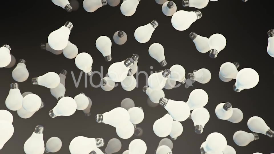 Endless Rain of Lighbulbs on a Dark Background Videohive 20299562 Motion Graphics Image 3
