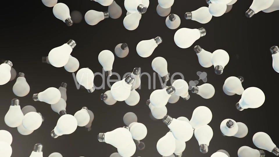 Endless Rain of Lighbulbs on a Dark Background Videohive 20299562 Motion Graphics Image 4