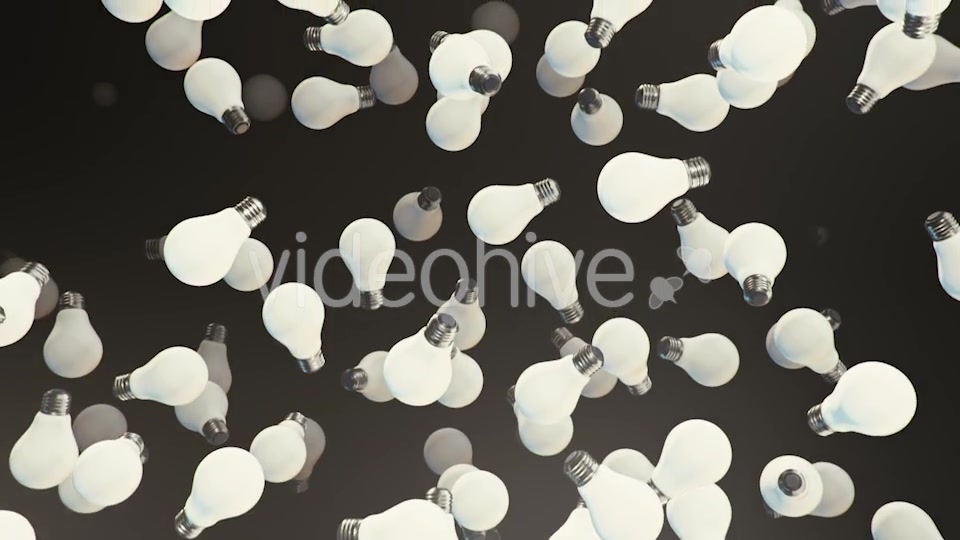 Endless Rain of Lighbulbs on a Dark Background Videohive 20299562 Motion Graphics Image 5