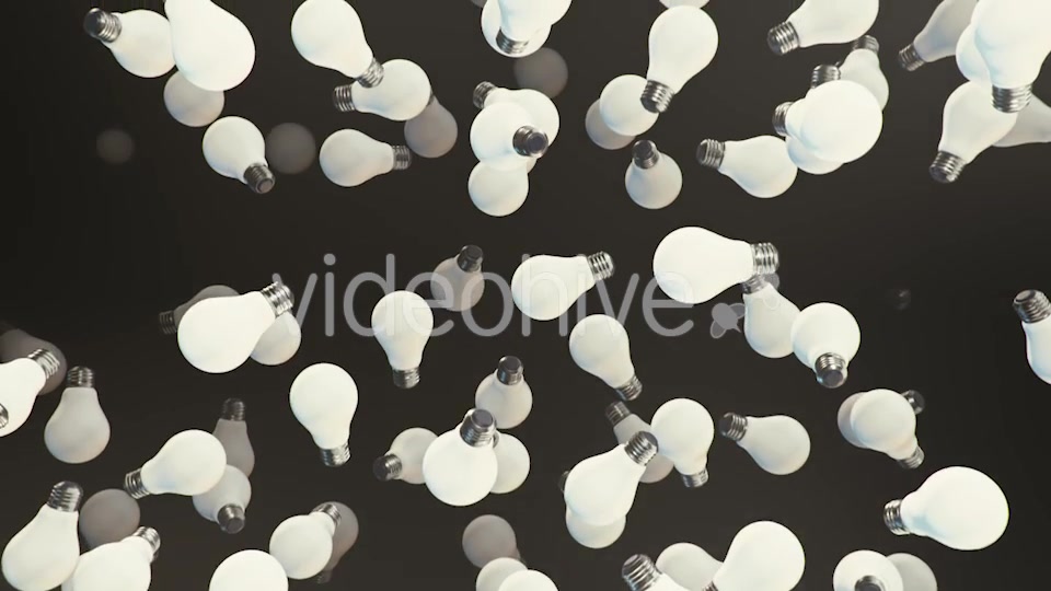 Endless Rain of Lighbulbs on a Dark Background Videohive 20299562 Motion Graphics Image 6