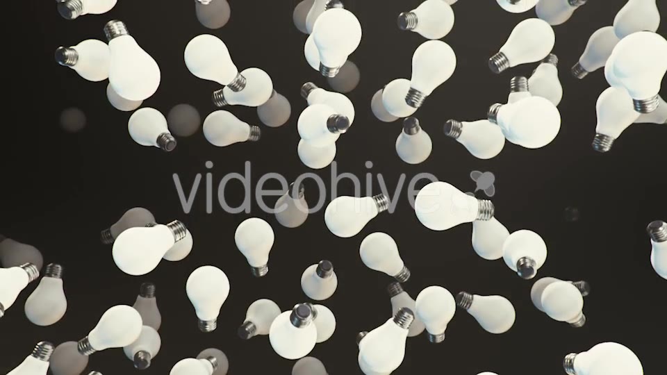 Endless Rain of Lighbulbs on a Dark Background Videohive 20299562 Motion Graphics Image 7