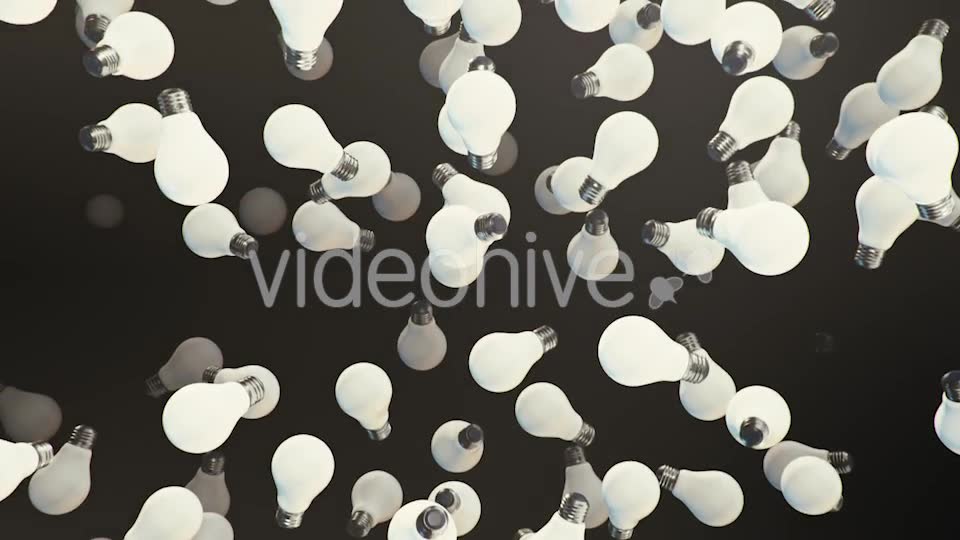 Endless Rain of Lighbulbs on a Dark Background Videohive 20299562 Motion Graphics Image 8