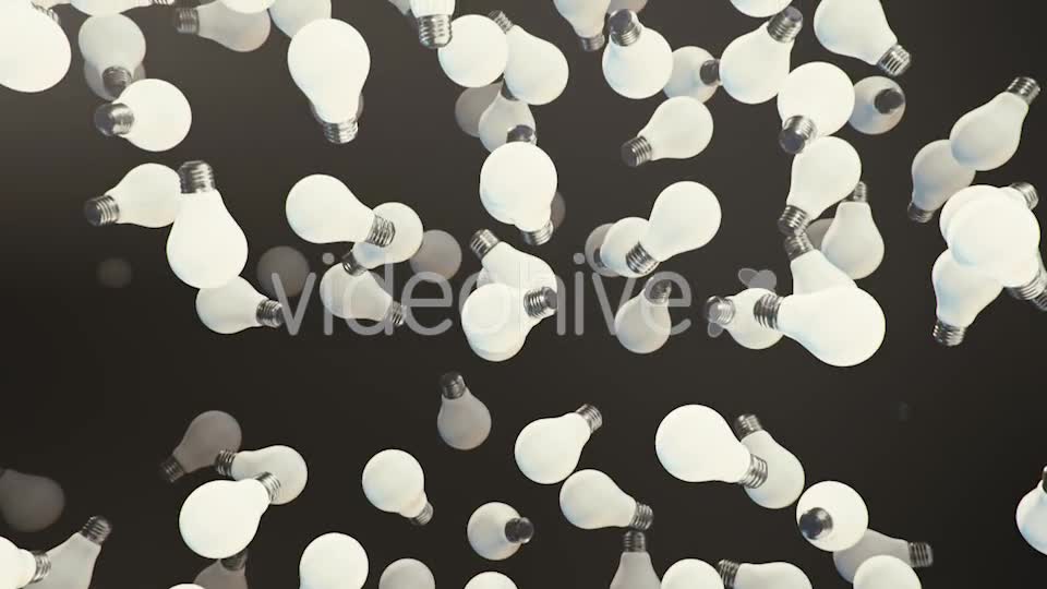 Endless Rain of Lighbulbs on a Dark Background Videohive 20299562 Motion Graphics Image 9