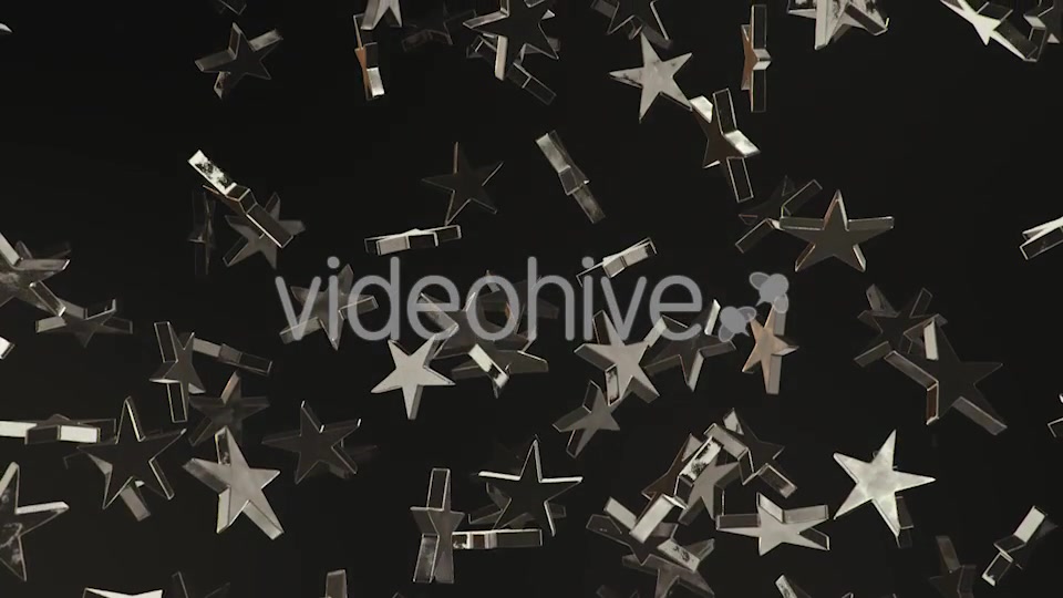 Endless Rain of Silver Stars on a Dark Background Videohive 20299631 Motion Graphics Image 4