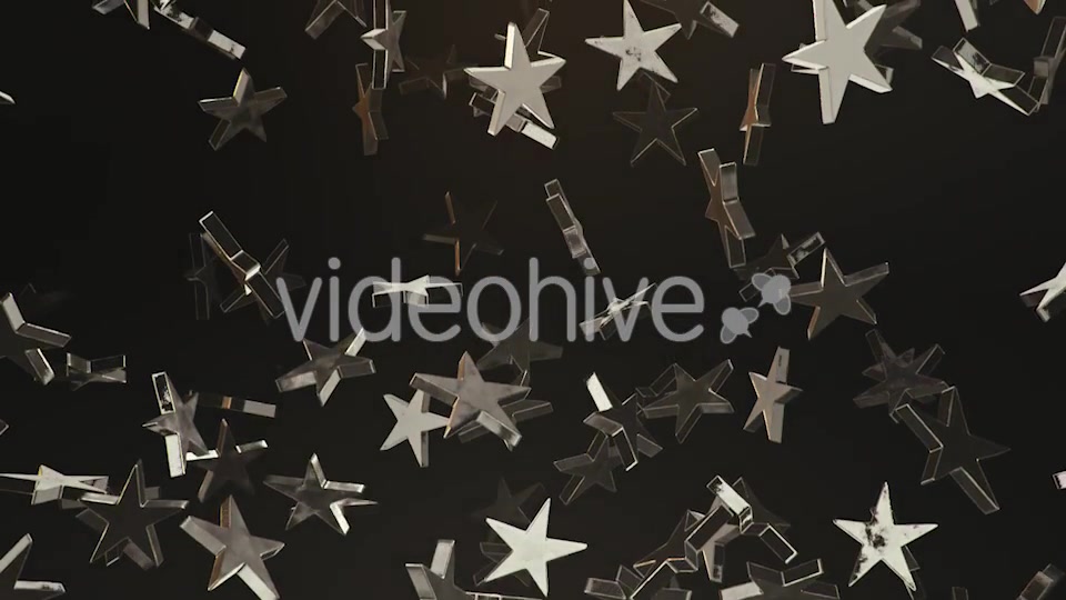 Endless Rain of Silver Stars on a Dark Background Videohive 20299631 Motion Graphics Image 5