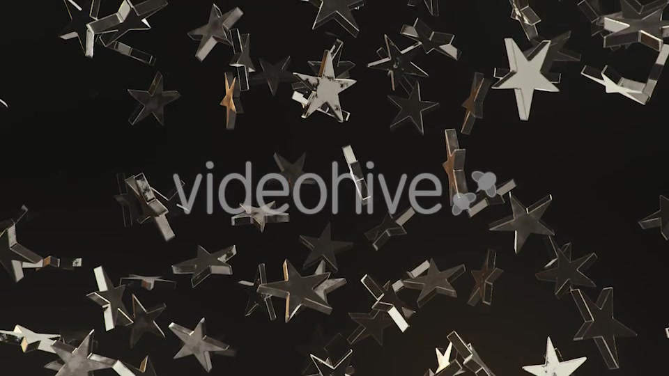 Endless Rain of Silver Stars on a Dark Background Videohive 20299631 Motion Graphics Image 6