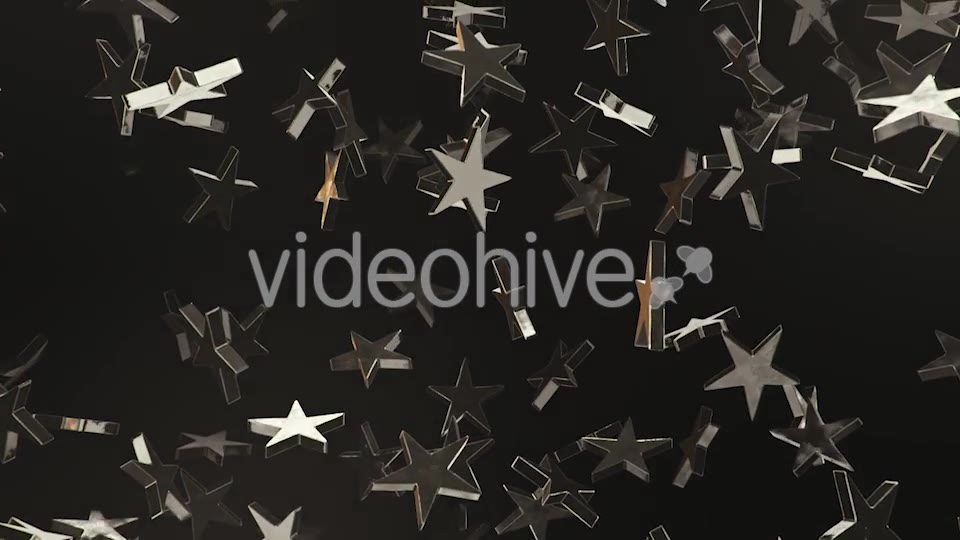 Endless Rain of Silver Stars on a Dark Background Videohive 20299631 Motion Graphics Image 7