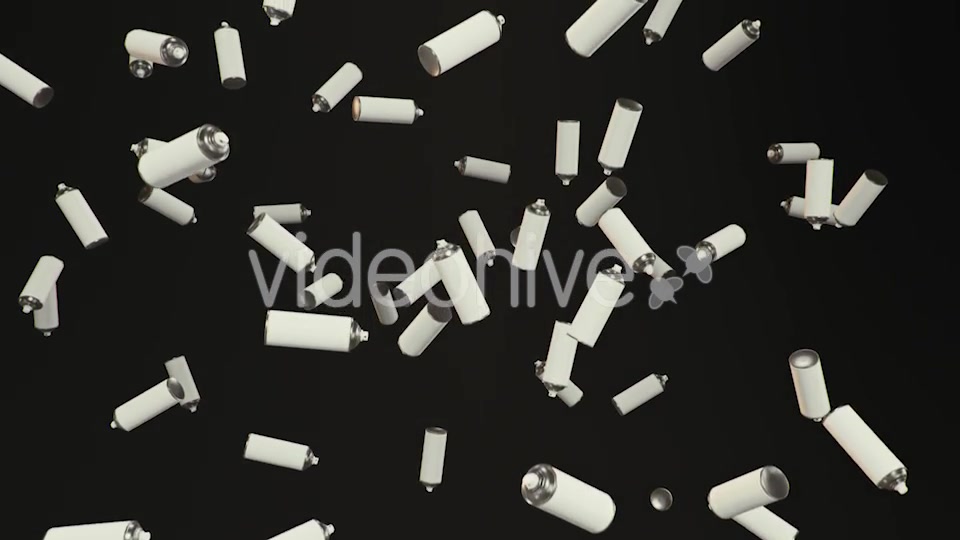 Endless Rain of Spray Cans on a Dark Background Videohive 20299676 Motion Graphics Image 5