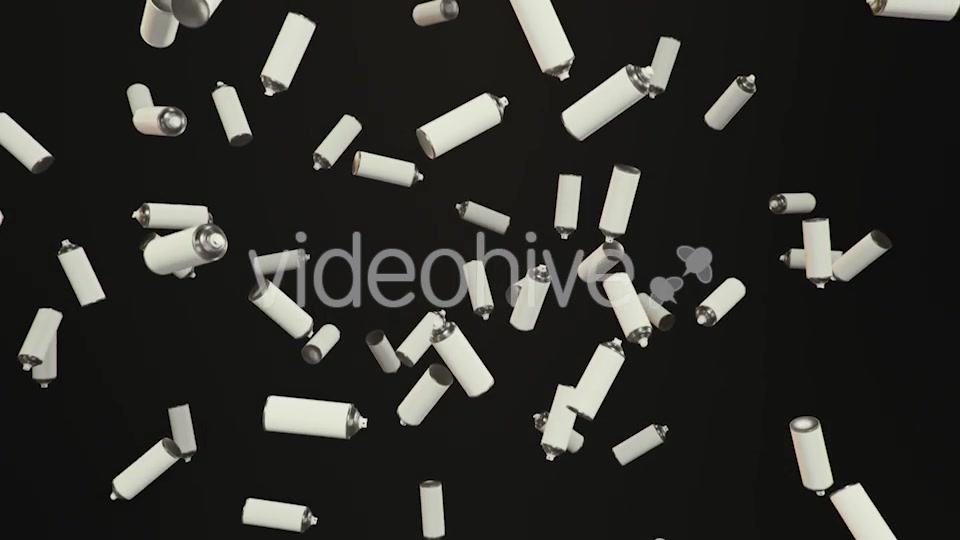 Endless Rain of Spray Cans on a Dark Background Videohive 20299676 Motion Graphics Image 6