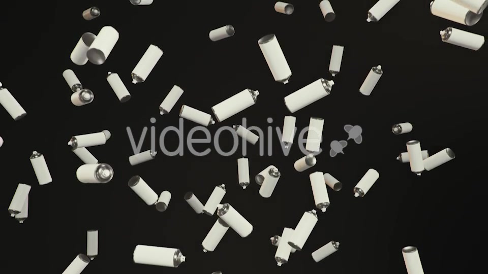Endless Rain of Spray Cans on a Dark Background Videohive 20299676 Motion Graphics Image 7