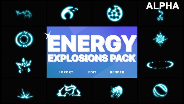 Energy Explosion Elements Motion Graphics Pack - 21858703 Download Videohive