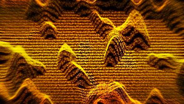 Epic Gold Waves of Particles Background Loop - 21357949 Videohive Download